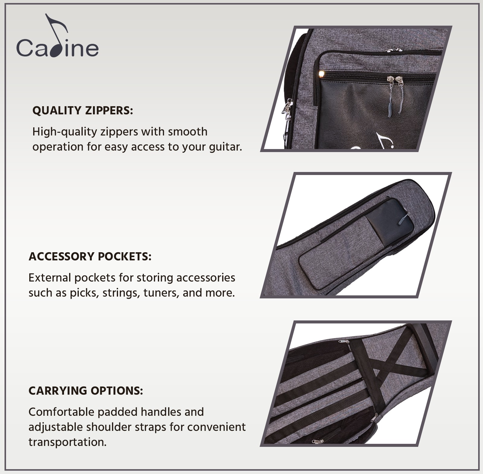 Cadine Electric Guitar Bag (Grey)